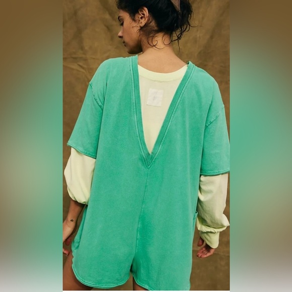 NWOT Free People Hot Shot Tee Romper - Picture 2 of 5